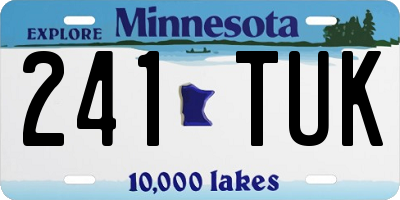 MN license plate 241TUK