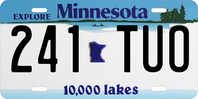 MN license plate 241TUO