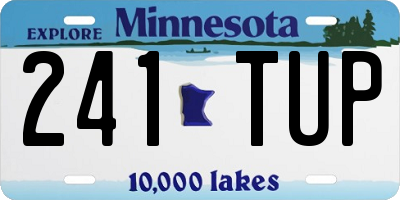 MN license plate 241TUP