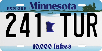 MN license plate 241TUR