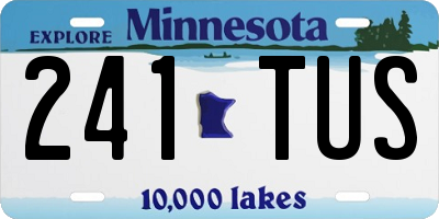 MN license plate 241TUS
