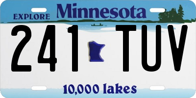 MN license plate 241TUV