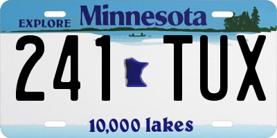 MN license plate 241TUX
