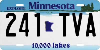 MN license plate 241TVA