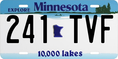 MN license plate 241TVF