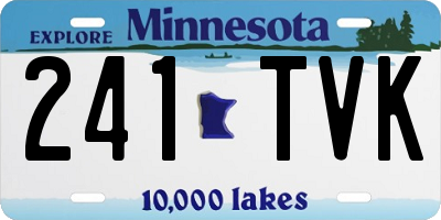 MN license plate 241TVK