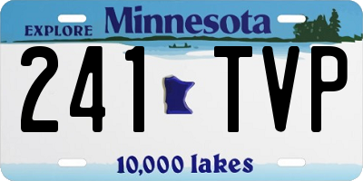 MN license plate 241TVP