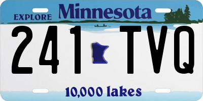 MN license plate 241TVQ