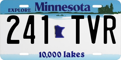 MN license plate 241TVR