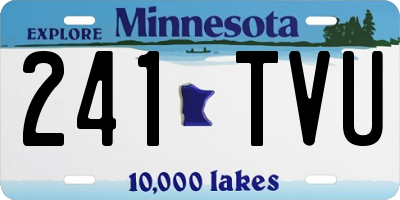 MN license plate 241TVU