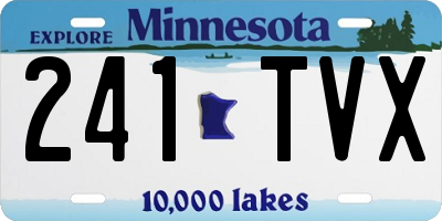 MN license plate 241TVX