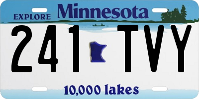 MN license plate 241TVY