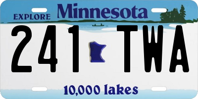 MN license plate 241TWA