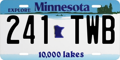 MN license plate 241TWB