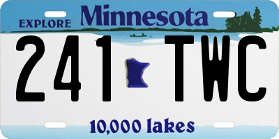 MN license plate 241TWC