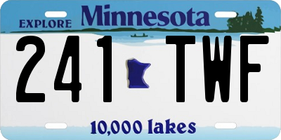 MN license plate 241TWF
