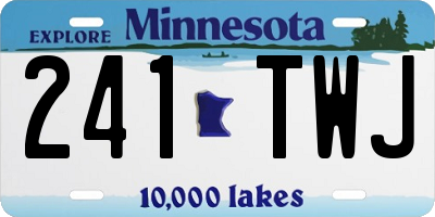 MN license plate 241TWJ