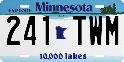 MN license plate 241TWM
