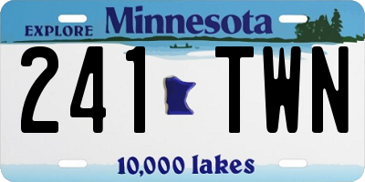 MN license plate 241TWN