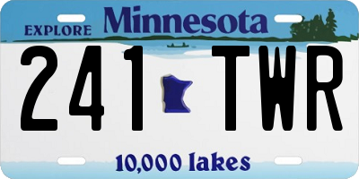 MN license plate 241TWR