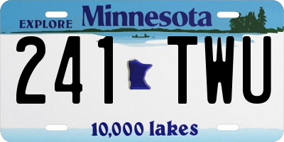 MN license plate 241TWU