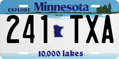 MN license plate 241TXA