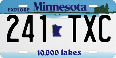 MN license plate 241TXC