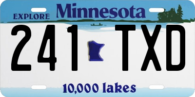 MN license plate 241TXD