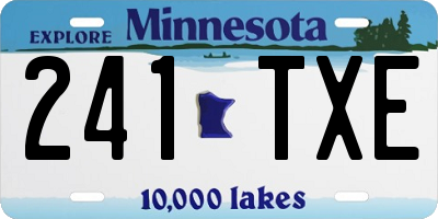 MN license plate 241TXE