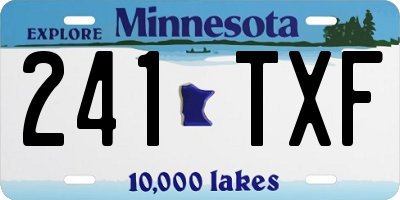MN license plate 241TXF