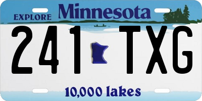 MN license plate 241TXG