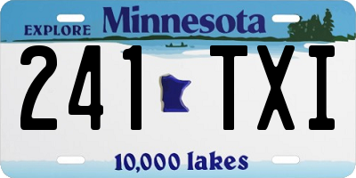 MN license plate 241TXI