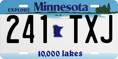 MN license plate 241TXJ