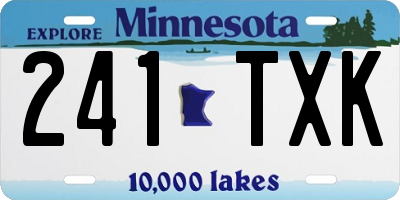 MN license plate 241TXK