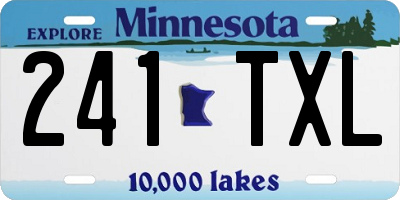 MN license plate 241TXL