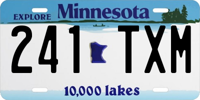 MN license plate 241TXM