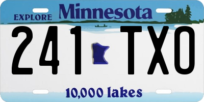MN license plate 241TXO
