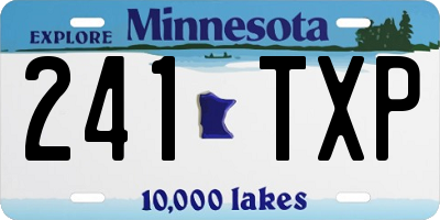 MN license plate 241TXP