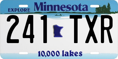 MN license plate 241TXR
