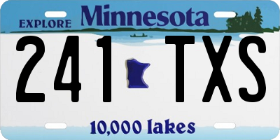 MN license plate 241TXS