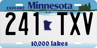 MN license plate 241TXV