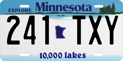 MN license plate 241TXY