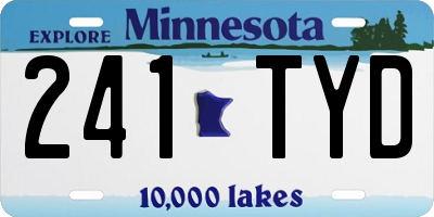 MN license plate 241TYD