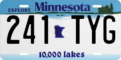 MN license plate 241TYG