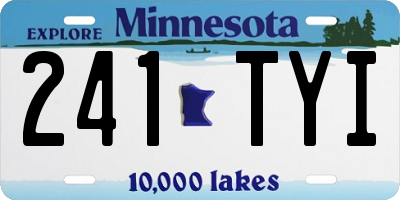 MN license plate 241TYI
