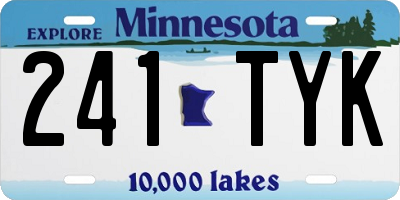 MN license plate 241TYK