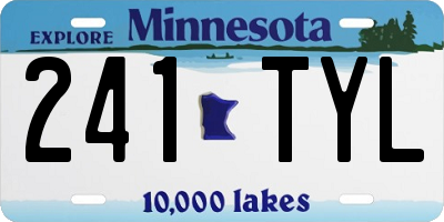 MN license plate 241TYL