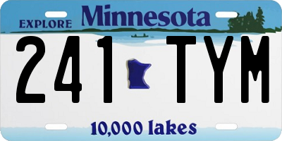 MN license plate 241TYM