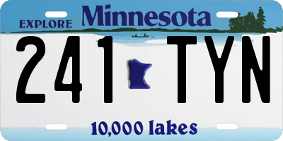 MN license plate 241TYN