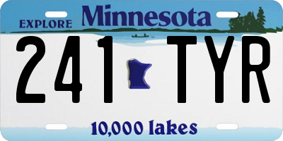 MN license plate 241TYR